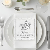 Elegant High Heels Floral Bridal Shower  Servet