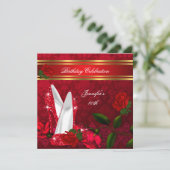 Elegant High Heels Red Rose Black Gold Dag 2 Kaart (Staand voorkant)