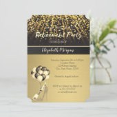 Elegant High Hiel, Wine, Ballons, Pensioenpartij Kaart (Staand voorkant)