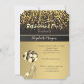 Elegant High Hiel, Wine, Ballons, Pensioenpartij Kaart (Voorkant)