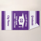 Elegant High School Afstuderen Klasse van 2025 cad Badhanddoek (Badhanddoek)