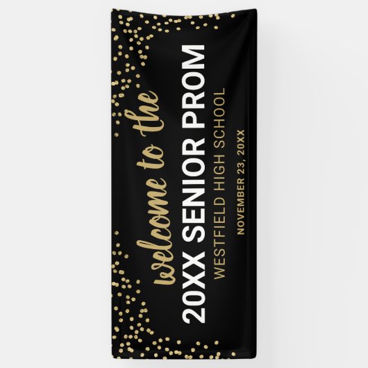 Elegant High School Prom Spandoek (Verticaal)