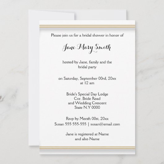 Elegant high tea Gold Kaart (Achterkant)