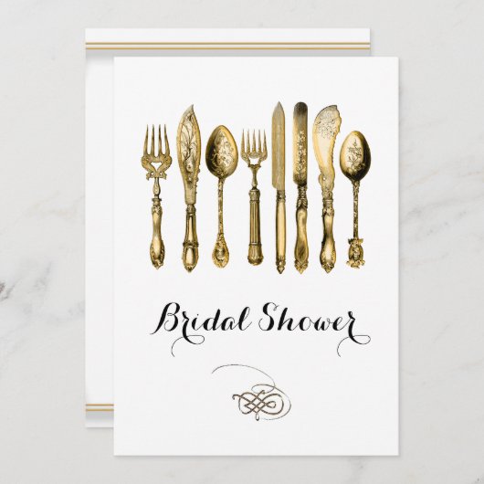 Elegant high tea Gold Kaart (Voorkant / Achterkant)