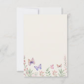 Elegant Hij Geeft Me Vlinders Bruidsjurk Shower Bedankkaart (Achterkant)