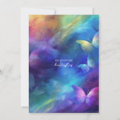 Elegant hij geeft me vlinders Vrijgezellenfeest Kaart (Achterkant)