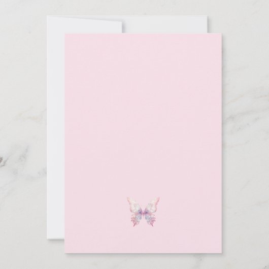 Elegant hij geeft me vlinders Vrijgezellenfeest Kaart (Achterkant)