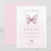 Elegant hij geeft me vlinders Vrijgezellenfeest Kaart (Voorkant / Achterkant)