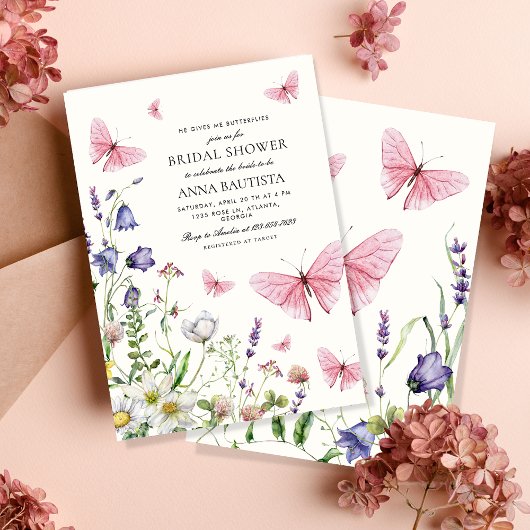 Elegant hij geeft me vlinders Vrijgezellenfeest Kaart