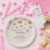 Elegant hij geeft me vlinders Vrijgezellenfeest Papieren Bordje (Feest)