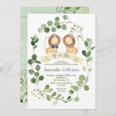 Elegant Hij of Zij Groen Leeuw Geslacht Onthullen Kaart (Voorkant / Achterkant)