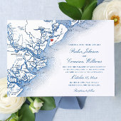 Elegant Hilton Head Island Kaart Navy Blue Bruilof