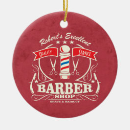 Elegant Hipster Barber Hair Stylist Haircut Keramisch Ornament