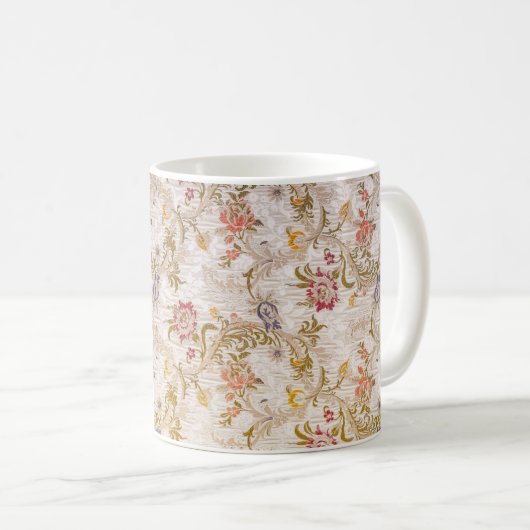 Elegant Historic  Victoriaans Textielvezel Koffiemok (Voorkant rechts)