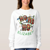 Elegant Ho Ho Ho Kerst gepersonaliseerd Trui (Voorkant)
