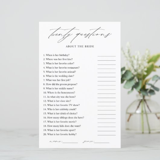 Elegant Hoe goed ken je de bruid? (Staand voorkant)