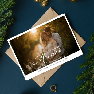 Elegant hoe meer de Merrier zwangerschapsfoto Feestdagenkaart