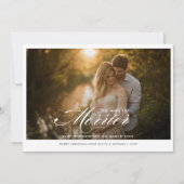 Elegant hoe meer de Merrier zwangerschapsfoto Feestdagenkaart (Voorkant)