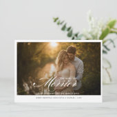 Elegant hoe meer de Merrier zwangerschapsfoto Feestdagenkaart (Staand voorkant)