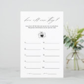 Elegant hoe oud waren ze Vrijgezellenfeest spel (Staand voorkant)