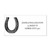 Elegant  Hoefijzer Equestrian Address Adres Zelfinktende Stempel (Design)