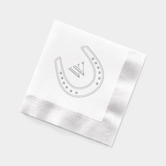 Elegant Hoefijzermonogram Folie Servetten (Links)