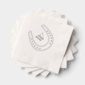 Elegant Hoefijzermonogram Folie Servetten (Insitu (Gestapeld))
