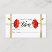 Elegant Hoeveel Kisses Bridal Enclosure Kaart (Voorkant)