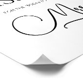 Elegant Hoeveel Kusjes Bruidsfeest Spel Poster (Hoek)