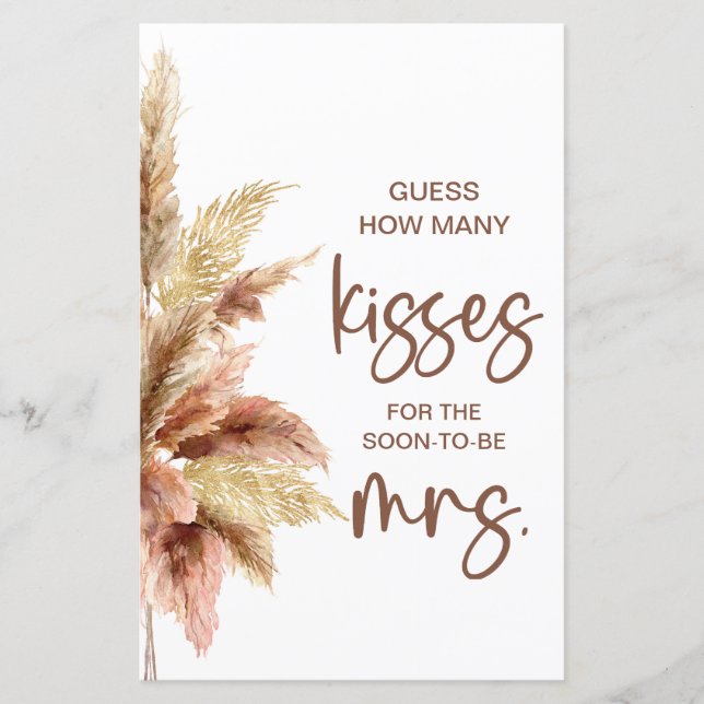 Elegant Hoeveel Kusjes Spel Bord (Voorkant)