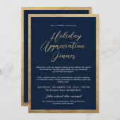Elegant Holiday Appreciation Dinner Company Kaart (Voorkant / Achterkant)