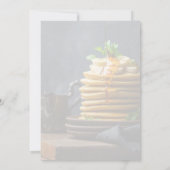Elegant Holiday Brunch Pancakes Invitation Kaart (Achterkant)