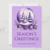  Elegant Holiday Card | Upload Business Info Feestdagenkaart (Voorkant)