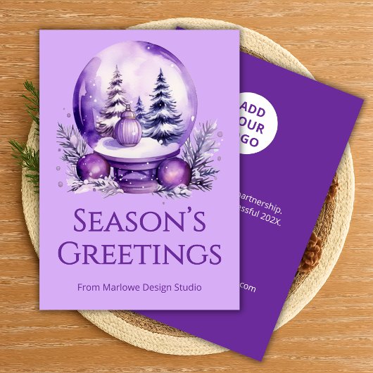  Elegant Holiday Card | Upload Business Info Feestdagenkaart