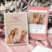 Elegant Holiday Card with Scalloped Border Kaart