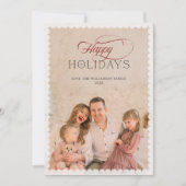 Elegant Holiday Card with Scalloped Border Kaart (Voorkant)