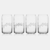 Elegant Holiday Cheer Blikvorm Glas (Achterkant)