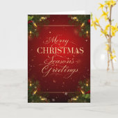 Elegant Holiday Design with Pine Kaart (Gele Bloem)