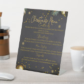 Elegant Holiday Dinner Menu Card Reclamebord Met Voetstuk (Insitu)
