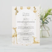 Elegant Holiday Dinner Menu Party Invite Kaart (Staand voorkant)