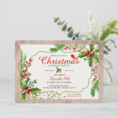 Elegant Holiday Dinner Party Uitnodiging (Staand voorkant)