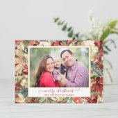 Elegant Holiday Floral kerstfoto (Staand voorkant)