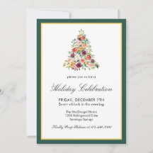 Elegant Holiday Floral Tree Party