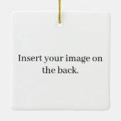 Elegant Holiday Floral Wreath Happy Holidays Keramisch Ornament (Achterkant)