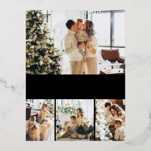 Elegant Holiday Foto Roos Gold Foil Briefkaart