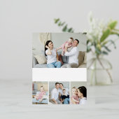 Elegant Holiday Foto Roos Gold Foil Briefkaart (Staand Voorkant)