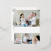 Elegant Holiday Foto Roos Gold Foil Briefkaart (Voorkant / Achterkant)