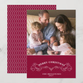 Elegant Holiday-fotokaart - Editable Greeting Feestdagenkaart (Voorkant / Achterkant)