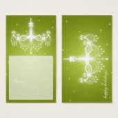 Elegant Holiday Gift Label Kroonluchter Limoen Visitekaartje (Voorkant /achterkant)