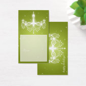 Elegant Holiday Gift Label Kroonluchter Limoen Visitekaartje (Bureau)